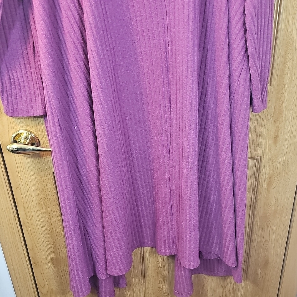 LuLaRoe Purple Ribbed Open Cardigan - Picture 11 of 11